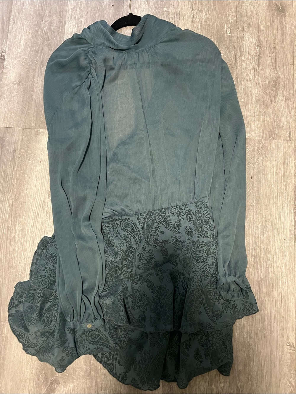 Zara Combination Ruffled Mini Dress - Picture 4 of 9